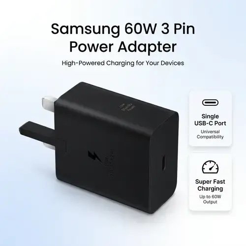 Samsung 60W Adapter 3 Pin UK Samsung 60W Adapter 3 Pin UK